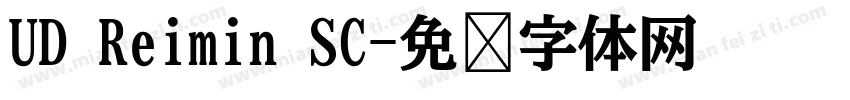 UD Reimin SC字体转换